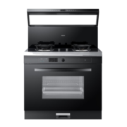 美的（Midea）出品 华凌小透明集成灶 变频21风量千帕强压 5.2KW燃气灶双灶定时 自清洁 蒸烤一体WX9S 天然气