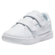 鸿星尔克（ERKE）儿童小白鞋秋季新款小童鞋子低帮运动板鞋商场同款 正白/亮银 26