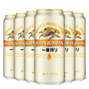 麒麟kirin一番榨啤酒国产 日式精酿全麦黄啤酒 精酿啤酒听装瓶装整箱 麒麟一番榨500ml*6罐