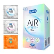 durex 杜蕾斯 AiR快感三合一 含赠18只（AiR隐薄*8+AiR润薄*4+螺纹装*4）+赠超薄2只