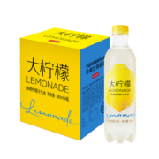 农夫山泉 大柠檬 鲜榨柠檬汁汽水 柠檬味饮料 380mL*6瓶 纸箱装