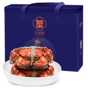 【活蟹】上麟记大闸蟹鲜活螃蟹 公3.7-4.0 母2.3-2.6两 4对8只大闸蟹现货中秋礼盒国庆