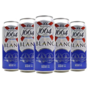 Kronenbourg啤酒 原装进口啤酒 Kronenbourg1664果味啤酒 500ml*5听1664白啤到10.13