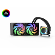 毅凯火力  (ekwb) EK AIO 240 Lux D-RGB 黑色一体式CPU水冷散热器 240MM水排 ARGB彩屏灯效 漏液保障