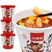 川豫情 关东煮懒人速食火锅桶装即食丸子方便粉丝麻辣烫 麻辣关东煮138gX4桶