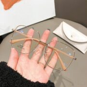 Erilles 167超轻非球面镜片+网红超轻大框奶茶金色镜