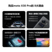 摩托罗拉 moto X30 Pro 2亿像素影像大师 全新骁龙8+ 125W闪充 曲面臻彩屏5G手机 12GB+512GB 墨韵黑