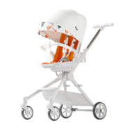 vinngQ7遛娃神器可坐可躺可转向轻便折叠婴儿推车0到3岁高景观溜娃神器 蜜雪冰橙