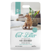 奥丁（ODIN）四合一混合豆腐猫砂20斤吸水结团低尘除臭猫咪用品2.5kg*4袋