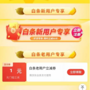 京东 老用户专享 1元无门槛支付券
