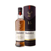 格兰菲迪（Glenfiddich）15年苏格兰单一麦芽威士忌洋酒700ml中秋送礼420元 (月销1000+)