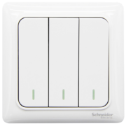 PLUS会员：Schneider Electric 施耐德电气 Brillyn睿意系列 A3E33_1A 三开单控开关