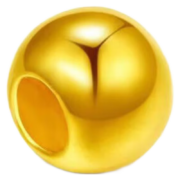 京东百亿补贴：权大福 足金999黄金珠子 半实心古法珠6mm约0.59~0.61g