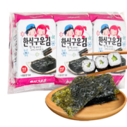 PLUS会员！ZEK 韩国原装进口 橄榄油即食烤海苔 儿童零食4g*3包