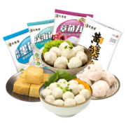 老德头 墨鱼丸/章鱼丸/深海鱼丸/鱼豆腐混合装 645g