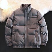 oyy 棉服男秋冬新款保暖夹克青少年潮流男LZ 卡其色 L