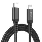 米量（MFPower）米量MFi认证苹果PD快充数据线通用iPhone14/13/12/SE/11Xs/XR手机USB-C超强编织网尾+铝合金外壳 MFi认证3A不弹窗1.2米黑色编织PD