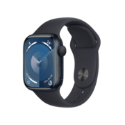 Apple Watch Series 9 智能手表GPS款41毫米午夜色铝金属表壳 午夜色运动型表带M/L 健康电话手表MR8X3CH/A