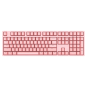 ikbc 机械键盘无线樱桃键盘有线C87C104cherry轴电竞游戏办公笔记本键盘 C210粉色有线108键 红轴
