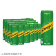 怡泉 Schweppes 无糖零卡 柠檬味 苏打水 330ml*24罐