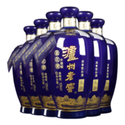泸州老窖蓝花瓷 头曲 大瓶大容量 浓香型白酒 52度 1000ml 6瓶 中秋礼品