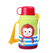 乐扣乐扣（LOCK&LOCK）保温杯儿童带吸管水杯不锈钢杯子宝宝便携水壶550ml 小猴子图案