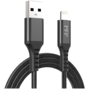 米量（MFPower） 米量MFi认证苹果数据线快充线适用iPhone14/13Pro /12/11 MFi认证  2.4A 不弹窗 1.8米黑色编织
