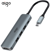 爱国者（aigo）Type-C扩展坞USB-C3.0分线器 转HDMI转接头4K投屏PD100W充电拓展坞转换器适用苹果MacBook华为
