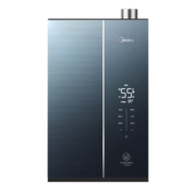 美的（Midea）16升燃气热水器 天然气 超一级能效 节能零冷水 全面玻璃屏 恒温节能 JSLQ27-16LN5影青