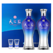 再降价、88vip:洋河 天之蓝46度礼盒480ml*2瓶