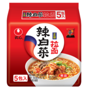 农心（NONGSHIM）农心方便面 辛拉面辣白菜拉面 夜宵懒人宿舍方便速食品 120g*5袋 辣白菜五连包