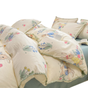 名创优品（MINISO）抗菌可裸睡四件套件 双人床上用品被套200*230cm被罩床单 1.8米床99.9元 (满79减30,满99减40,月销1000+)