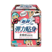 Sofy 苏菲 弹力贴身日用卫生巾230mm 34片 棉柔亲肤瞬吸透气姨妈巾