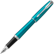 派克（PARKER）钢笔 都市系列孔雀蓝白夹墨水笔