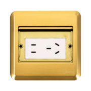美的（Midea）开关插座 五孔地插隐藏式插座 金色 防水