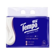 概率券: TEMPO 得宝 乳霜保湿纸巾 30抽*5包
