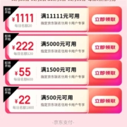京东联名信用卡 9点抢省钱好券最高可减1111元