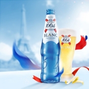【进口】大瓶1664白啤330ml*24瓶装俄罗斯果味精酿临期啤酒整箱