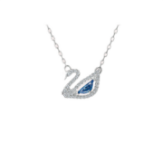 京东百亿补贴：SWAROVSKI 施华洛世奇 Dazzling Swan系列 5521074 镂空天鹅项链 38cm 蓝色