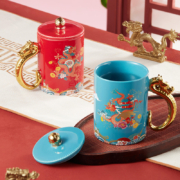 共禾京品 中国风龙年陶瓷马克杯礼盒 2色