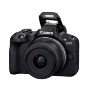 plus会员：佳能（CANON）R50+RF-S18-45mm 旅行家用vlog视频 数码相机 黑色套机