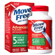 Move Free益节维骨力氨糖硫酸软骨素钙片含MSM 美国进口骨维力 成人中老年人氨基葡萄糖关节灵 【养护+舒缓】氨糖绿瓶120粒
