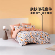 LOVO 乐蜗家纺 磨毛四件套 菱境 1.8米床(被套220x240cm)
