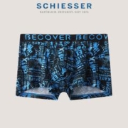 SCHIESSER 舒雅 男士内裤棉莫代尔Becover时尚印花潮流平角内裤18298T 21228T宝蓝7800 L