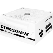 艾湃电竞（Apexgaming）STR-650MW 额定650W 白色金牌全模组电源 白色线材 全日系电容 2代智能启停