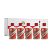 茅台（MOUTAI）飞天 白色条盒装 酱香型白酒 53度 50ml*5瓶
