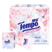 得宝（TEMPO）手帕纸 迷你印花小包纸巾4层*7张*12包 （樱花香型）