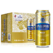 崂山啤酒 青岛崂山啤酒 崂友记 10度黄啤 500ml*12听整箱 1箱装