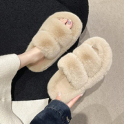 韩版时尚毛毛保暖拖鞋