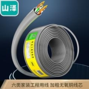 SAMZHE 山泽 六类网线非屏蔽CAT6类箱线 工程家装千兆网络用线 50米 灰色 HS6050